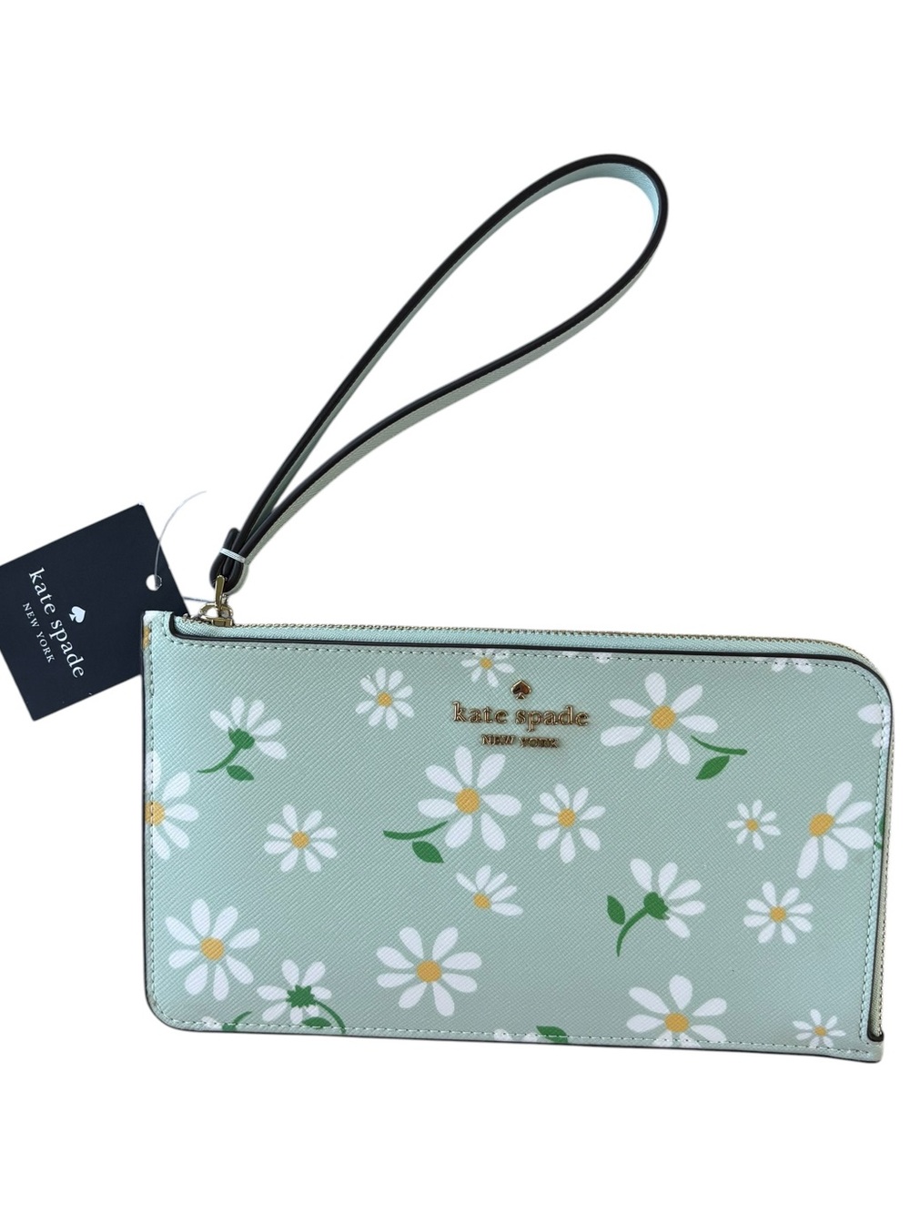 Kate Spade Mint Daisy Wristlet Wallet day tripper
